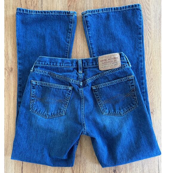 Vtg Abercrombie & Fitch Low-Rise Flare Jeans Size 4 Regular - Picture 1 of 8